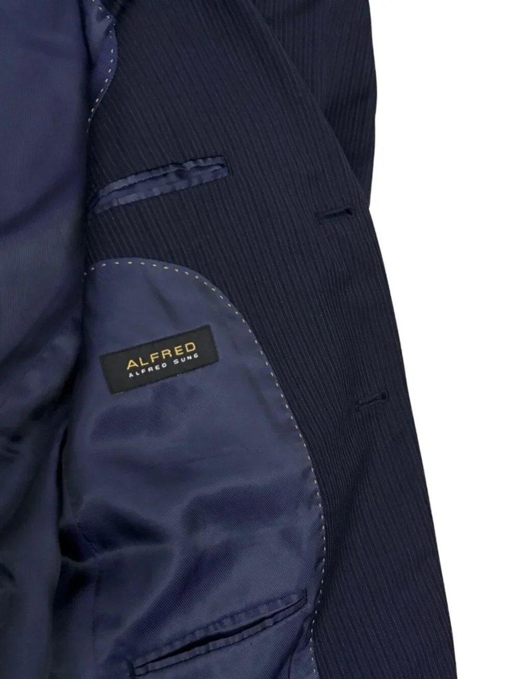 ALFRED SUNG 3-PC SUIT WOOL Luxury Blazer Dress Pants Business Casual Mens 40S